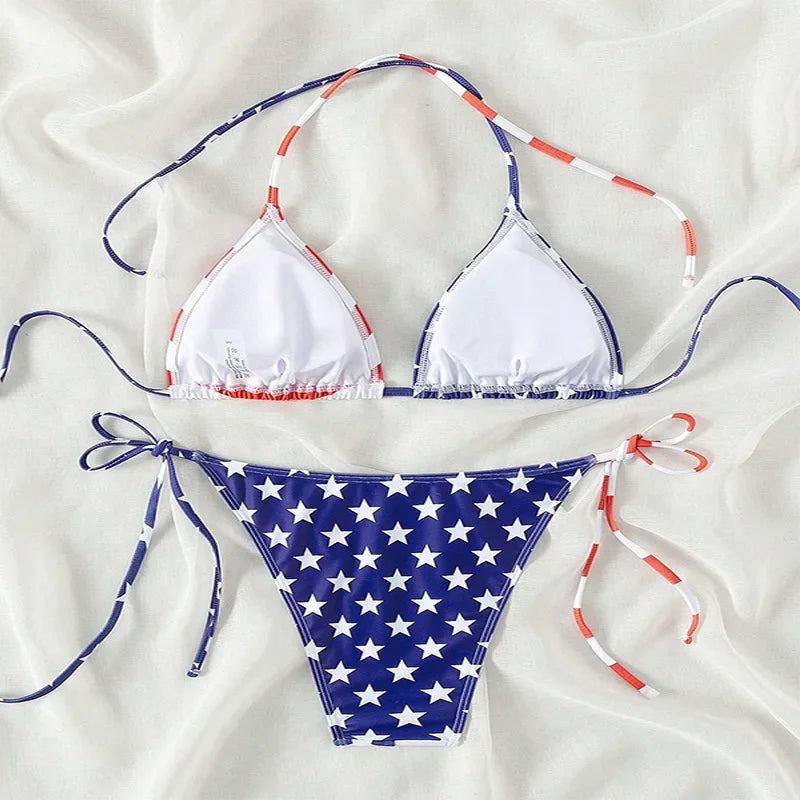 American flag 2 pc bikini