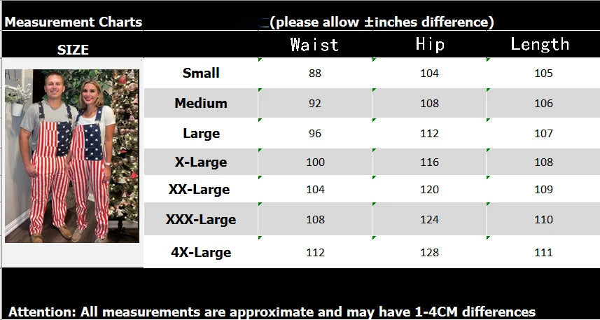 American flag overalls