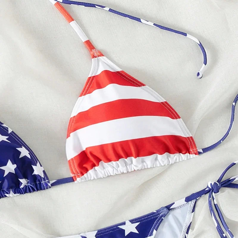 American flag 2 pc bikini