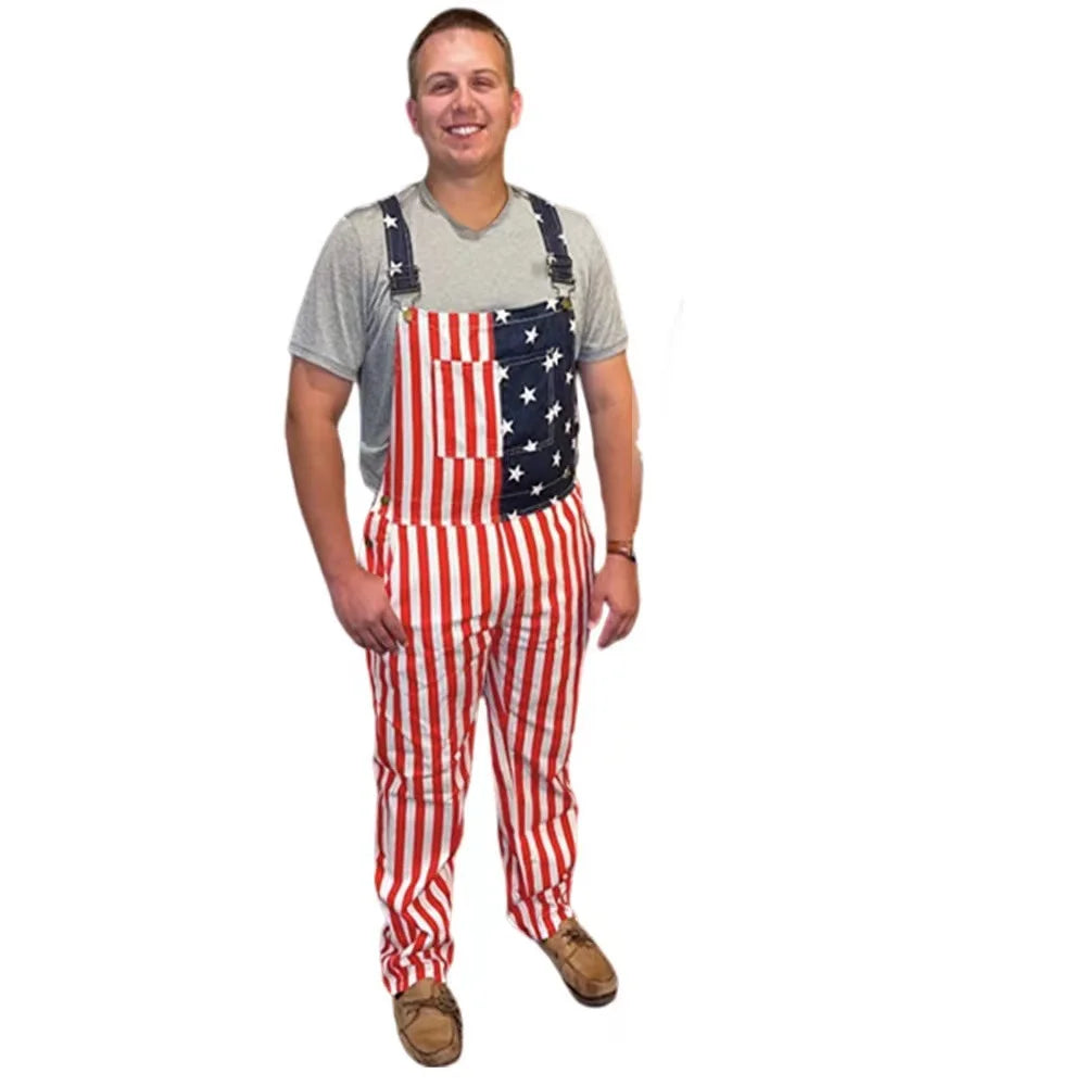 American flag overalls