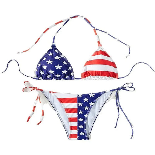 American flag 2 pc bikini